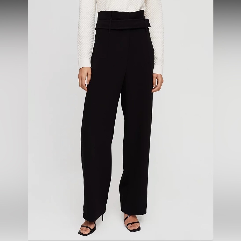 Aritzia Babaton Jermaine Pants Made with Japanese Fabric in Black Size 4